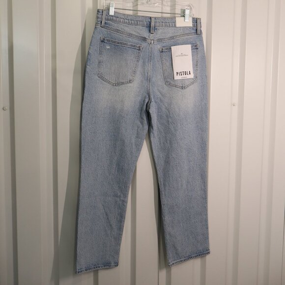 Pistola Womens Bri High Rise Slim Straight Ankle Jeans Light Wash Size 31 NWT - Picture 2 of 10